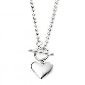 Heart ball chain necklace