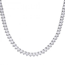 Tennis collier silver with white Diamonfire zirconia and prong setting