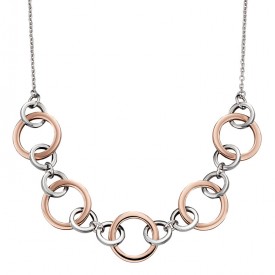 Multi link rose gold plated necklace
