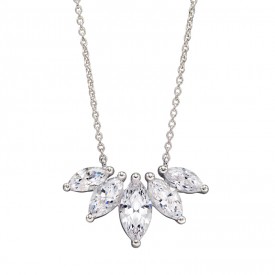CZ Marquise Row Necklace