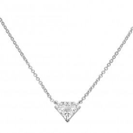 Diamond shaped pave necklace