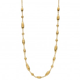 Bud station necklace  w/ Yellow gold plate