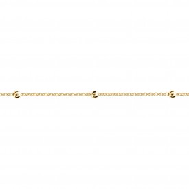 Fine trace with ball chain 41-46cm gold plated