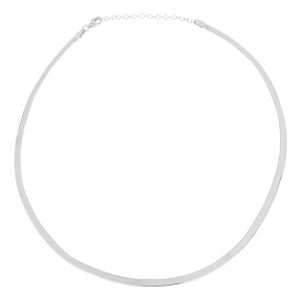 Flat HERRINGBONE 40+6cm Necklace