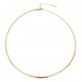 Gold Plated Omega 40+6cm Necklace