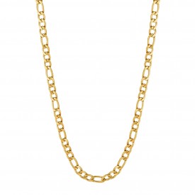 Link Chain Steel Necklace Gold Plated with Tag