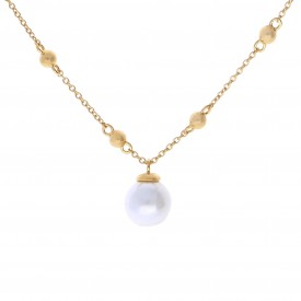 DF Pearl Gold Plated Necklace