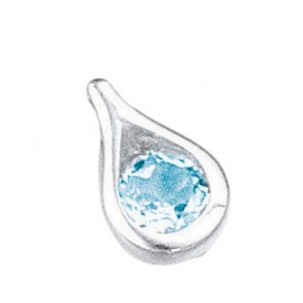 Pendants, Tear-drop shape, with plain blue stone