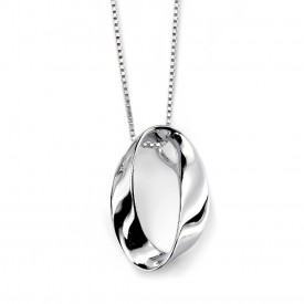 Oval open twist pendant