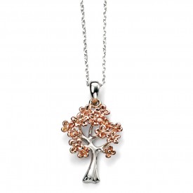 rose gold plated tree shape pendant