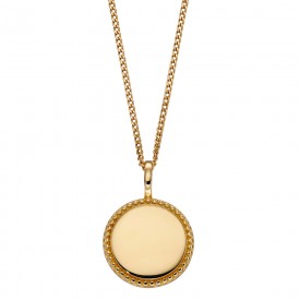 Gold plated engravable disc with mille grain edge