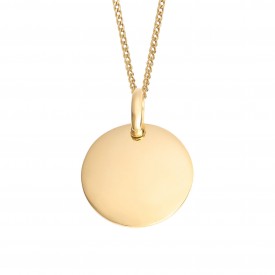 Round engravable tag gold plate