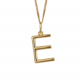 Gold Plated Initial letter E