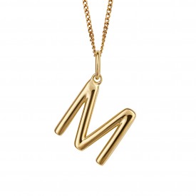Gold Plated Initial letter M