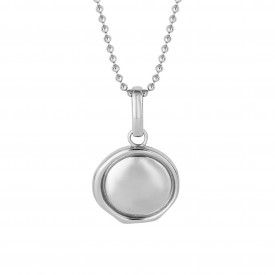 Stainless Steel Round Engravable Pendant