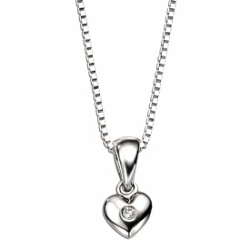 D for diamond Heart pendant
