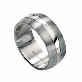 R2510 Stainless Steel Brushed & Polished Band RING