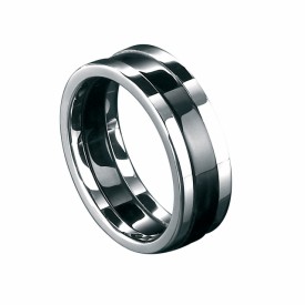 Stainless Steel Black PVD Inlay Ring