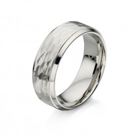 FB stainless steel textured ring