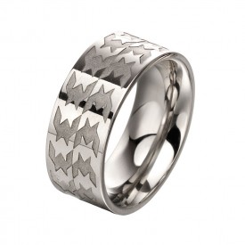 Steel TEXTURED mixed plate ring