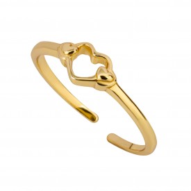 Gold Plated Heart Toe Ring