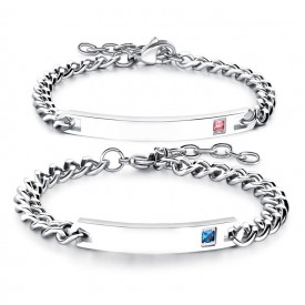 Set of Stainless steel bracelets for couple