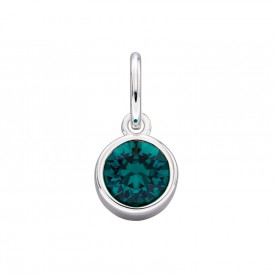 Silver pendant with a birthstone - May