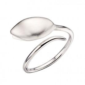 Silver tulip drop ring