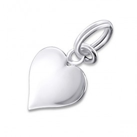 Silver Heart Charm with Split ring