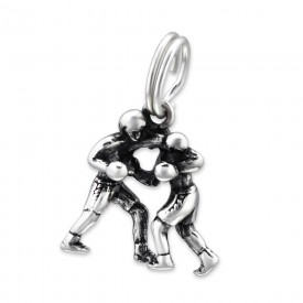 Silver Boxer Charm with Split ring