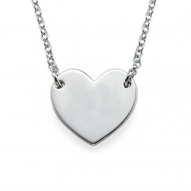 Stainlees Steel Engraved Heart Necklace