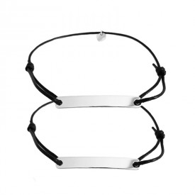 Stainlees steel ID Couple Bracelets