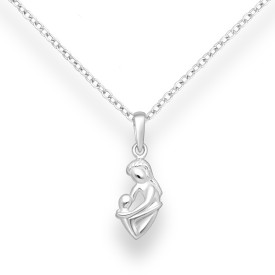 Sterling Silver Mom And Child Pendant