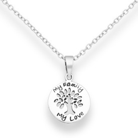 Sterling Silver "My Family, My love" & Tree Of Life Pendant