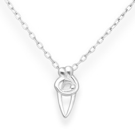 Sterling Silver Necklace Featuring Dad, Mom and Child