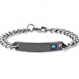 Two-color men's bracelet made of stainless steel