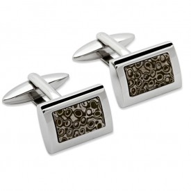 Stainless Steel Cufflink with Black IP-Plating