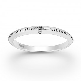 925 Sterling Silver Oxidized Band Ring
