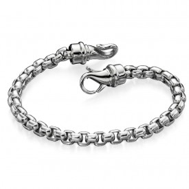 Fred Bennett Stainless Steel Large Belcher Link Bracelet 21.5cm