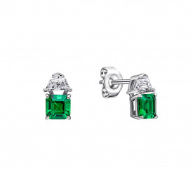 Diamonfire Square Cut Emerald Earrings