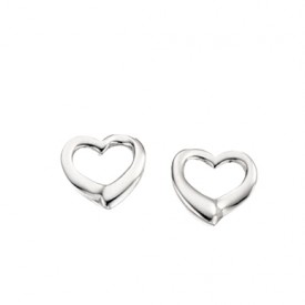 Open Heart Stud Earring