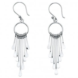Multi stick drop hoop earring
