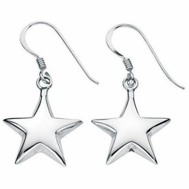 Small puffed star earrings