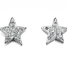 E4078C CLEAR CZ Star Stud EARRING