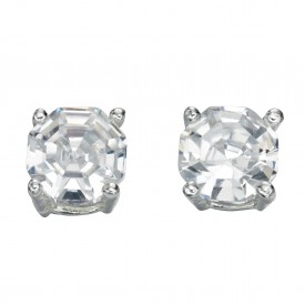 cubic zirconia fancy cut studs earrings 5mm