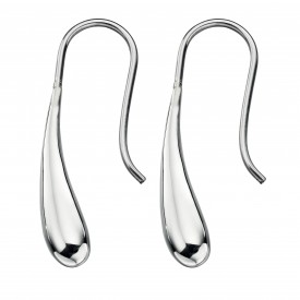 Elongated drop earrings on hook