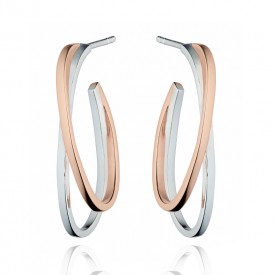 RG modernist double hoop earrings