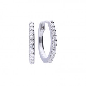 Classical creole silver with white zirconia stones and prong setting