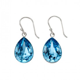 Aqua Swarovski tearslza earrings