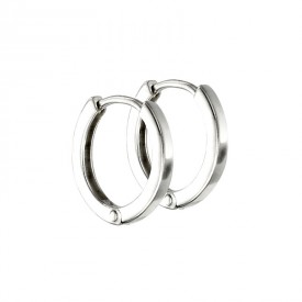 Mini flat profile huggie hoops